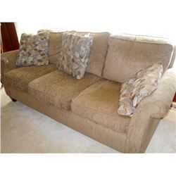 3 CUSHION BEIGE FABRIC LAZY BOY SOFA