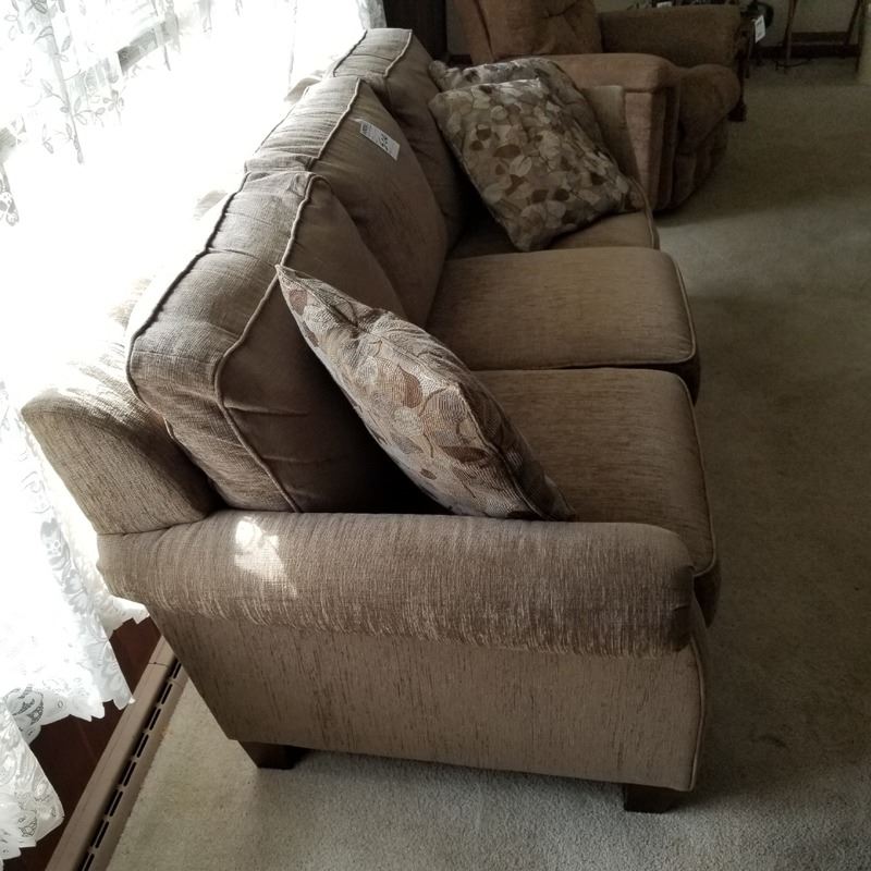 3 CUSHION BEIGE FABRIC LAZY BOY SOFA