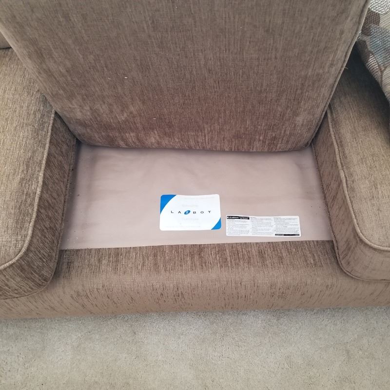 3 CUSHION BEIGE FABRIC LAZY BOY SOFA