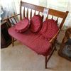 Image 2 : SMALL OAK SLAT BACK SETTEE
