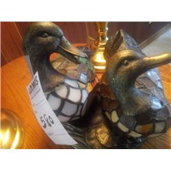 LEADED GLASS DUCK LAMP