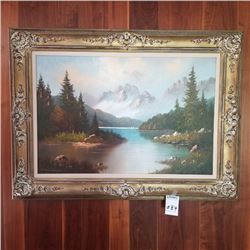 H.MULLER SIGNED OIL ON CANVAS , FRAMED