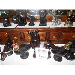 COLLECTION OF WILDLIFE AVON BOTTLES WITH COLOGNE
