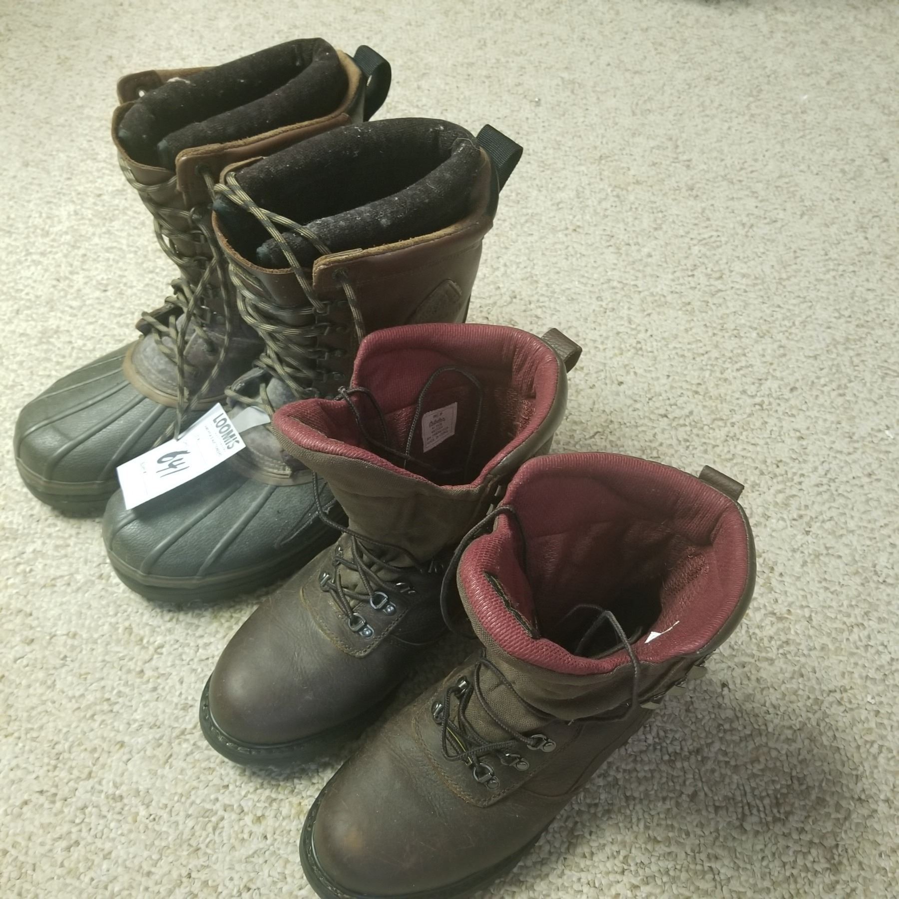 BUNDLE LOT 2 PAIR OF FISHING WADERS SIZE 11 / 2 PAIR OF BOOTS SIZE 10 1/2