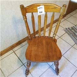LOT OF 2 SOLID OAK CHAIRS