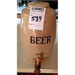 CROCKERY BEER DISPENSER/MADE IN ENGLAND