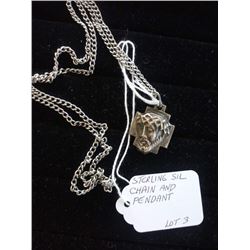 STERLING SILVER CHAIN AND PENDANT