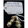 Image 1 : 14K GOLD EARRINGS WITH PEARLS
