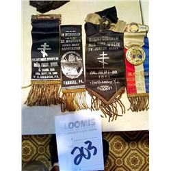 4 X DATED 1901 RIBBONS