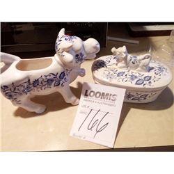 VINTAGE NIAGRA FALLS CREAM AND SUGAR SET