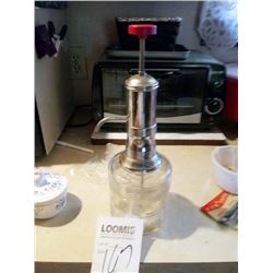 VINTAGE GLASS BEVERAGE DISPENSER