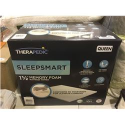 Therapedic Sleepsmart Queen Size 1 1/2" Memory Foam Topper