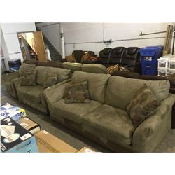 NEW Smith-Sage Sofa, Love Seat and Sofa Chair Set w/ Throw Pillows