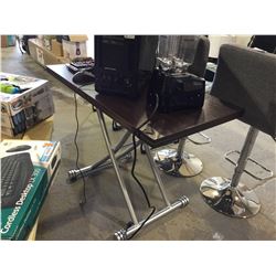 Wooden Top Rectangular adjustable coffee table/desk