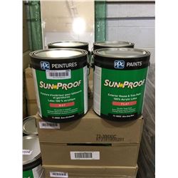 PPG Sun-Proof Exterior House and Trim Paint Flat 72-300XIC Ultra Deep Base (4 x 3.37L)