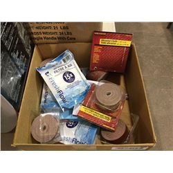 Case lot of abrasives and filters