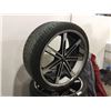 Image 1 : Blaque Diamond 22 x 30 Wheel with performance tire. sold each x 4