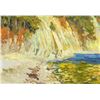 Image 3 : Artist Signed KPM Russian Oil on Paper Seaside