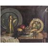 Image 1 : Oil on Canvas Still Fruits Signed H. Peters