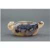 Image 3 : Chinese Fine Agate Carved Dragon Water Pot