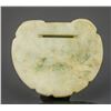 Image 3 : 18th C. Burma Green Jadeite Carved Lock Pendant