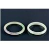 Image 1 : 2 PC Burma Green Jadeite Carved Bangle