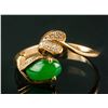 Image 1 : Chinese Imperial 18k Gold Jadeite and Diamond Ring