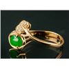 Image 2 : Chinese Imperial 18k Gold Jadeite and Diamond Ring