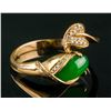 Image 3 : Chinese Imperial 18k Gold Jadeite and Diamond Ring