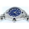 Image 6 : Rolex Ladies Stainless Steel Blue Diamond & Sapphire Datejust Wristwatch