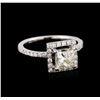 Image 1 : 14KT White Gold 1.50 ctw Diamond Ring