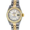 Image 2 : Rolex Ladies Quickset 2 Tone Mother Of Pearl Diamond Datejust Wristwatch