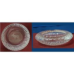 Cut crystal ash tray/candy dish with a wheel cut 