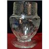 Image 1 : Crystal urn standing 8" tall with etched Masonic 