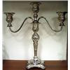 Image 1 : Decorative ornate three candle candelabra made by