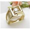 Image 1 : Man's diamond solitaire ring approx .70CtClarity 