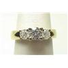 Image 1 : Lady's three stone diamond ring - round diamonds,