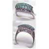 Image 1 : Lady's emerald and diamond ring approx .20Ctw 4.1