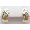 Image 1 : 18kt two-tone earrings with invisible set princes
