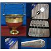 Image 1 : Lot consisting of a silver basket standing & tall