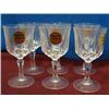 Image 1 : Six cordial glasses by Crystal dArques with origi