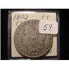 Image 1 : 1892-CC Morgan Silver Dollar  F+