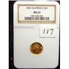 Image 1 : 1856 $1.00 Princess Gold Coin  NGC  MS 63   (Slan