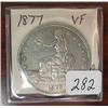 Image 1 : 1877 Trade Silver Dollar  VF
