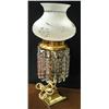 Image 1 : Czech glass crystal lamp with plug.  Crystals are
