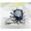 Image 1 : Ladys 14kt white ring with approx 2.25Ct sapphire
