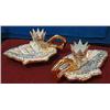 Image 1 : Pair of porcelain candle holders in the shape of 