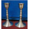 Image 1 : Pewter candleholders standing 4 tall