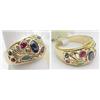 Image 1 : Ladys ruby, sapphire and emerald ring 1.50Ctw 14k