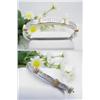 Image 1 : 14kt two-tone diamond bangle bracelet approx 1.75